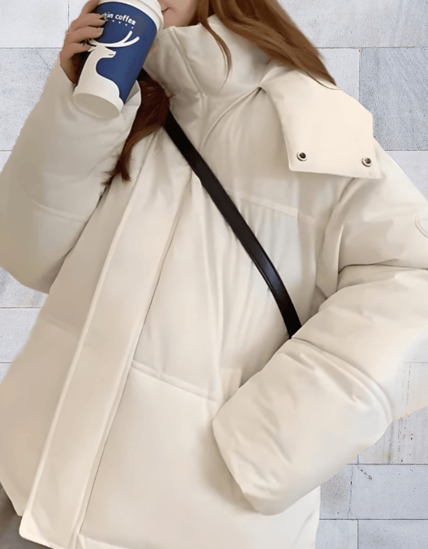 Weiche Winterjacke Damen Flauschig Reißverschluss