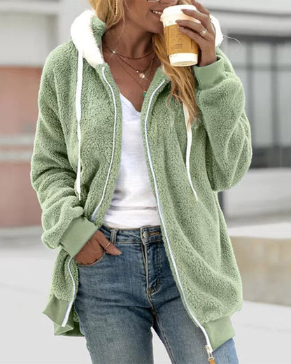 Kapuzenjacke Damen Reißverschluss Modern
