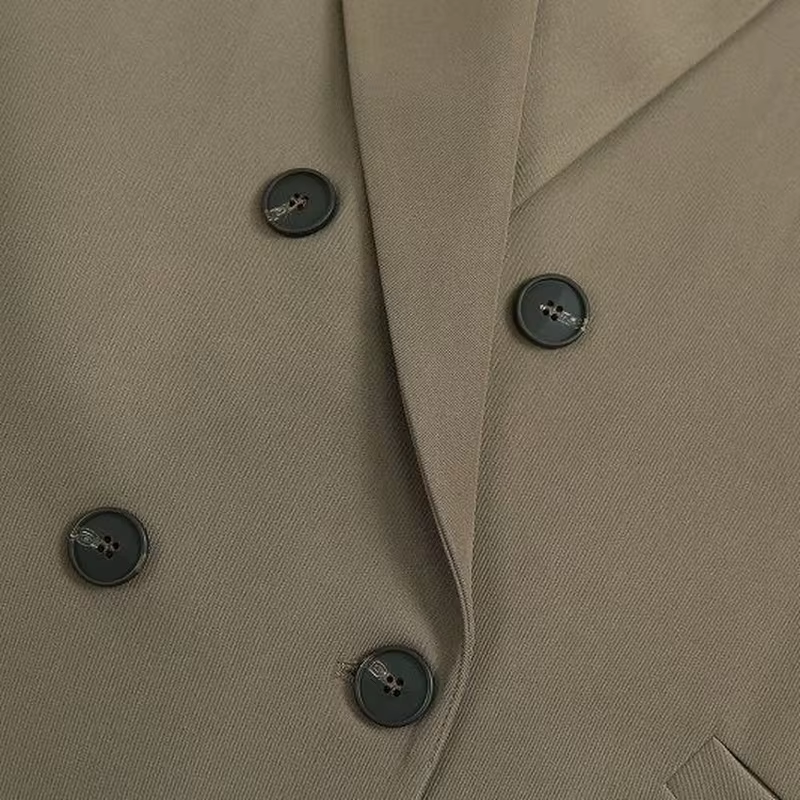 Stylischer Doppelreihen Blazer Übergröße - IdealeKleiden