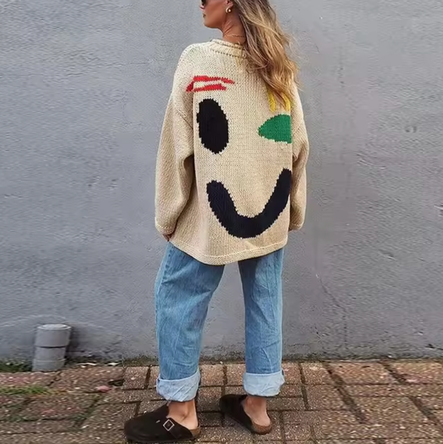 Übergröße Strickpullover Baumwolle Bequem