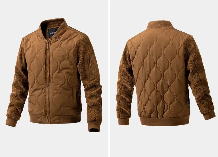 Warmes Winterjacke Reißverschluss Design - IdealeKleiden