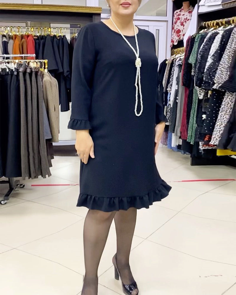 Patchwork Sommerkleid mit Rüschen - IdealeKleiden