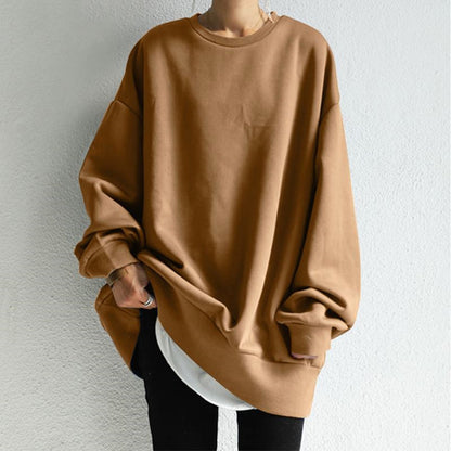 Bequemer Rundhals Pullover Frauen