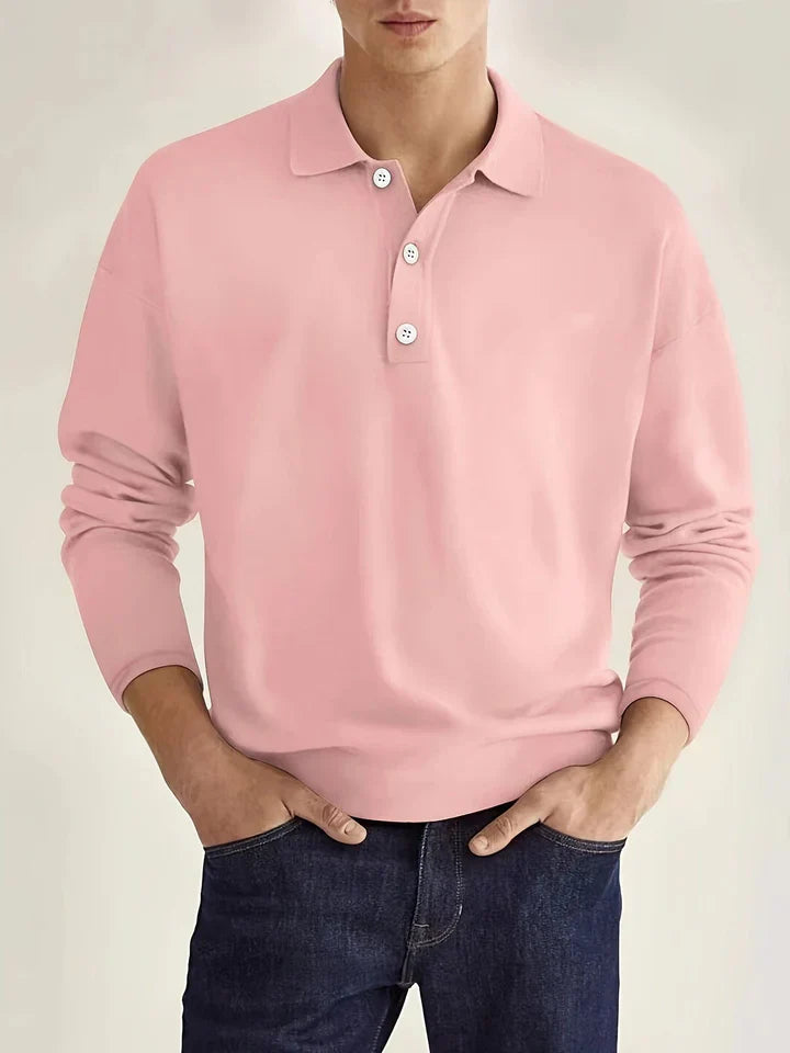Herren Poloshirt Langarm Modern