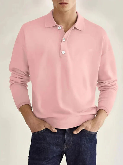 Herren Poloshirt Langarm Modern