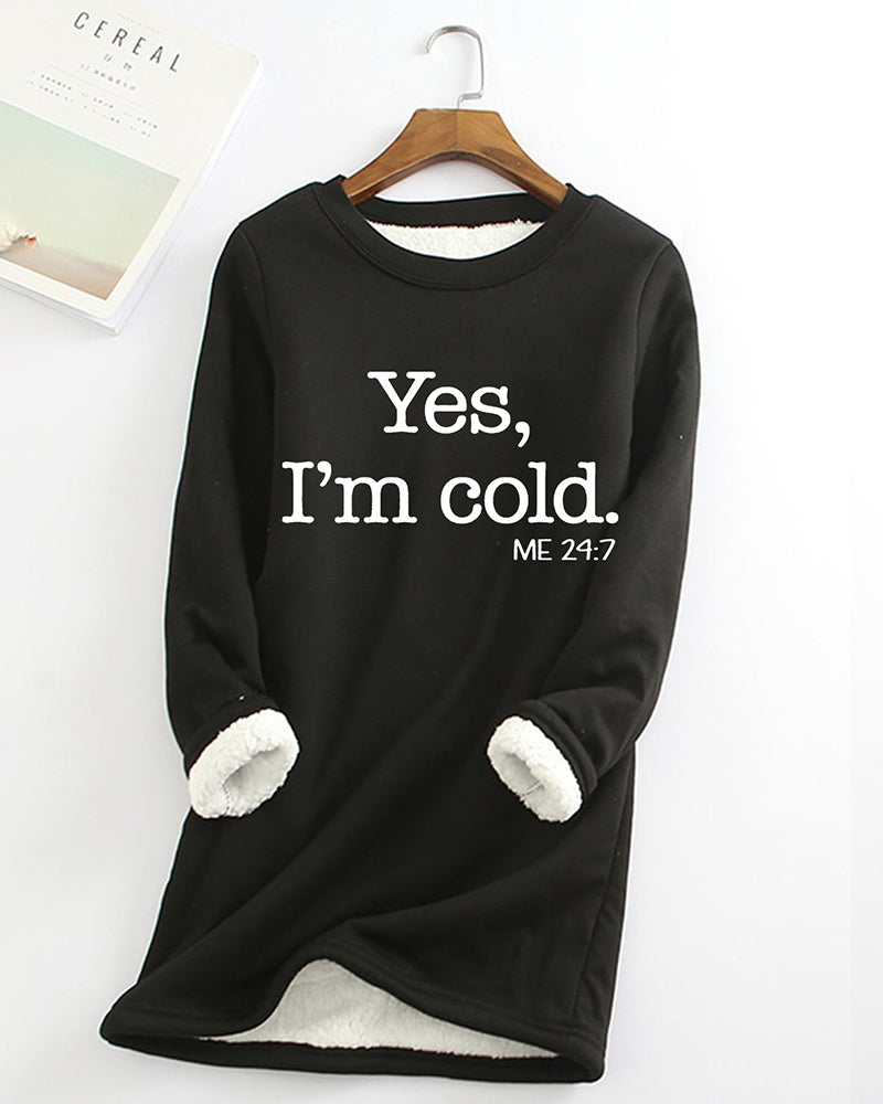 Trendy Sweatshirt Englischer Text Aufdruck