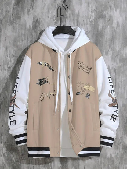 Lässige Herren-Baseballjacke Sportlich Casual