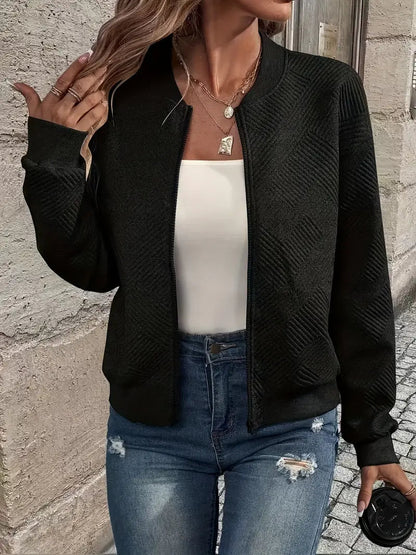 Damen Strickjacke Reißverschluss Modern Schnitt