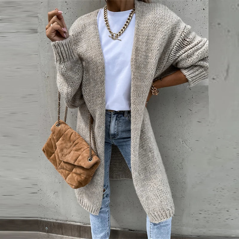 Damen Strickjacke Herbst Kaschmir Warm
