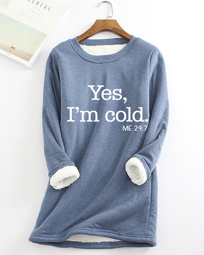 Trendy Sweatshirt Englischer Text Aufdruck