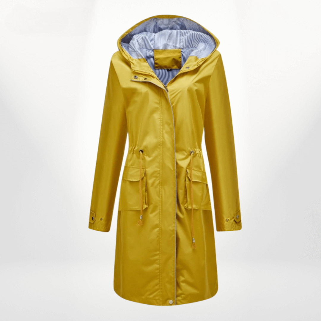 Wasserdichte Damen-Trenchcoat Lang