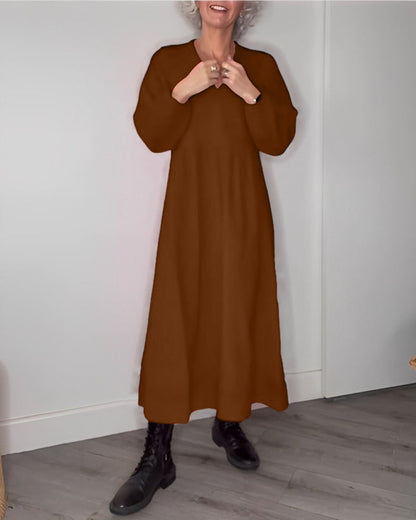 Elegantes Abendkleid V-Ausschnitt Langärmlig