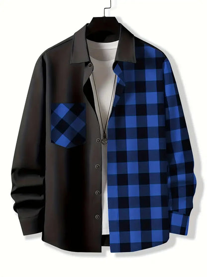 Herren Hemd Kariert Modern Style
