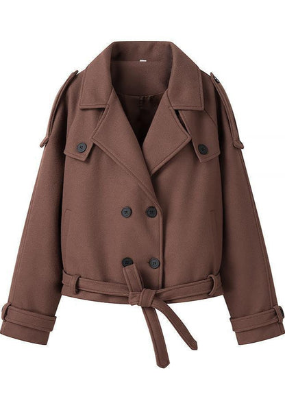 Klassisches Damenkleid | Kurz Gürtel Trenchcoat Stil