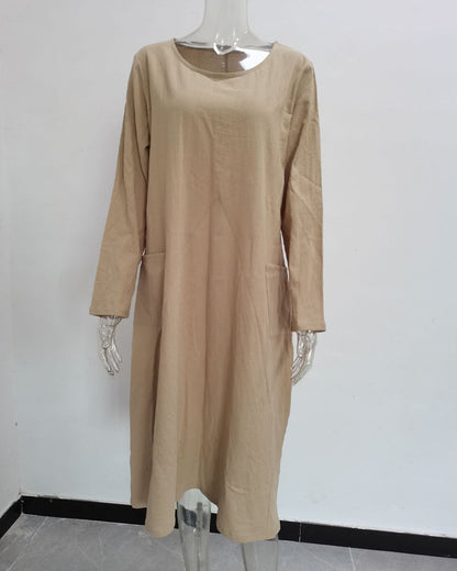 Praktisches Kleid Mit Taschen Damen - IdealeKleiden