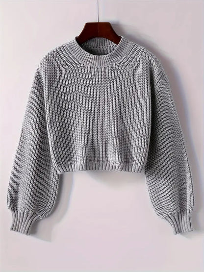 Damen Winterpullover Rippstrick Kurzmodell