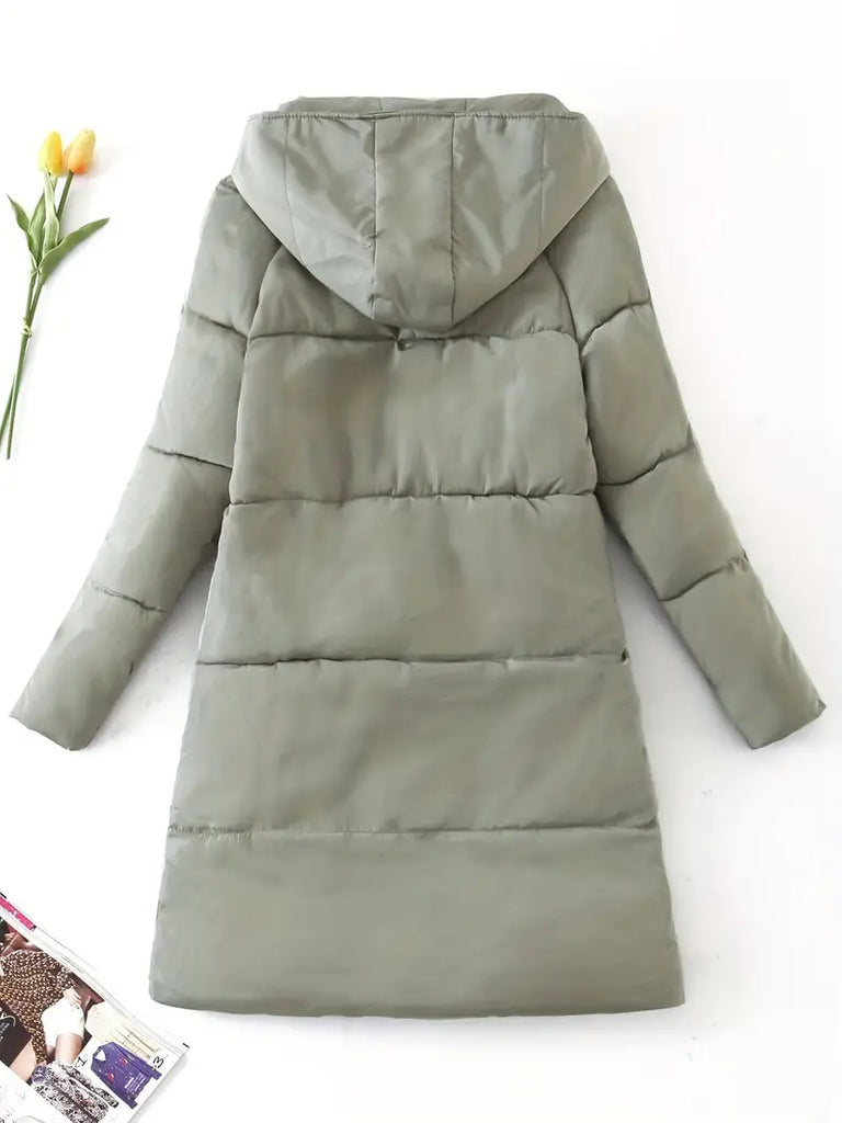 Kapuzenmantel Damen Modern Warme Winterjacke - IdealeKleiden