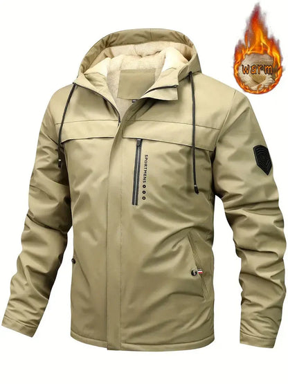 Herren Winterjacke Fell-lined Warm Isoliert mit Taschen