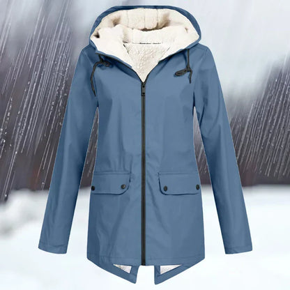 Wasserdichte Outdoor-Jacke Kapuze Warm Isoliert