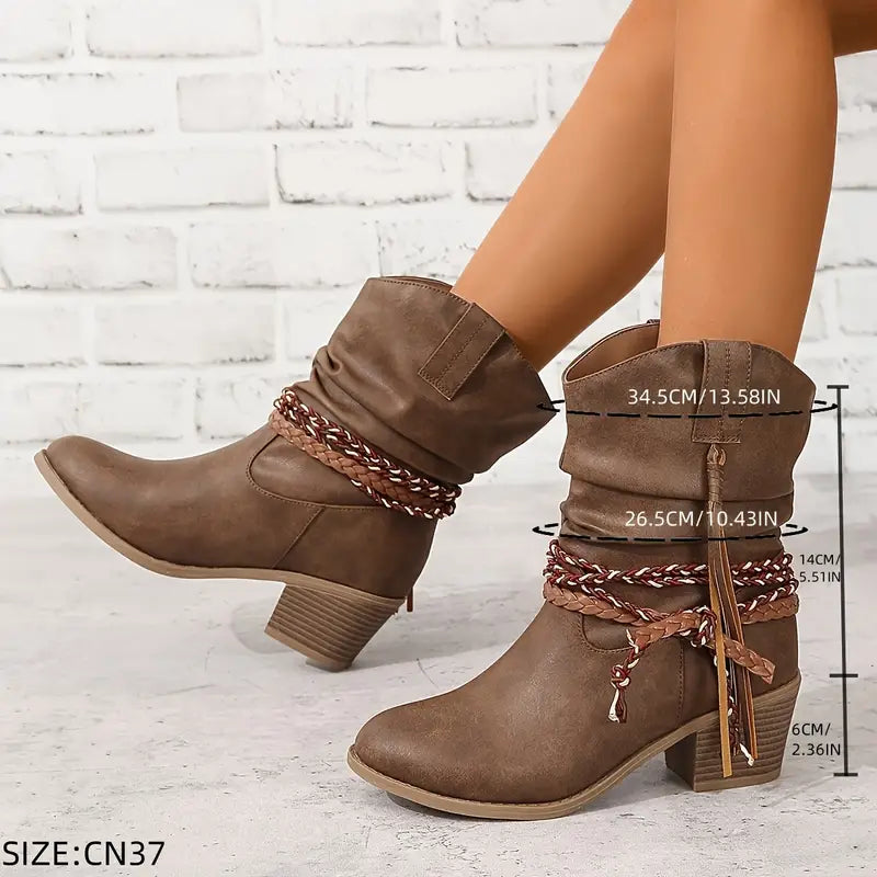 Rustikale Cowboy Stiefel Western Style - IdealeKleiden