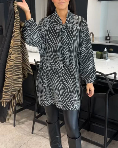 Zebrakleid Damen Langarm Modell