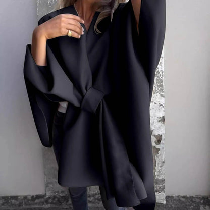 Damen Longcardigan Fledermaus Ärmel Elegant