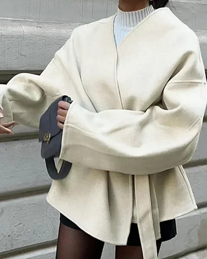 Stylische Tweed-Jacke Freizeitlook - IdealeKleiden