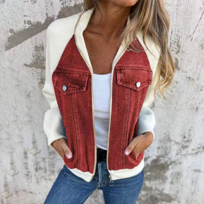 Stylistische Damen Jeansjacke Freizeit