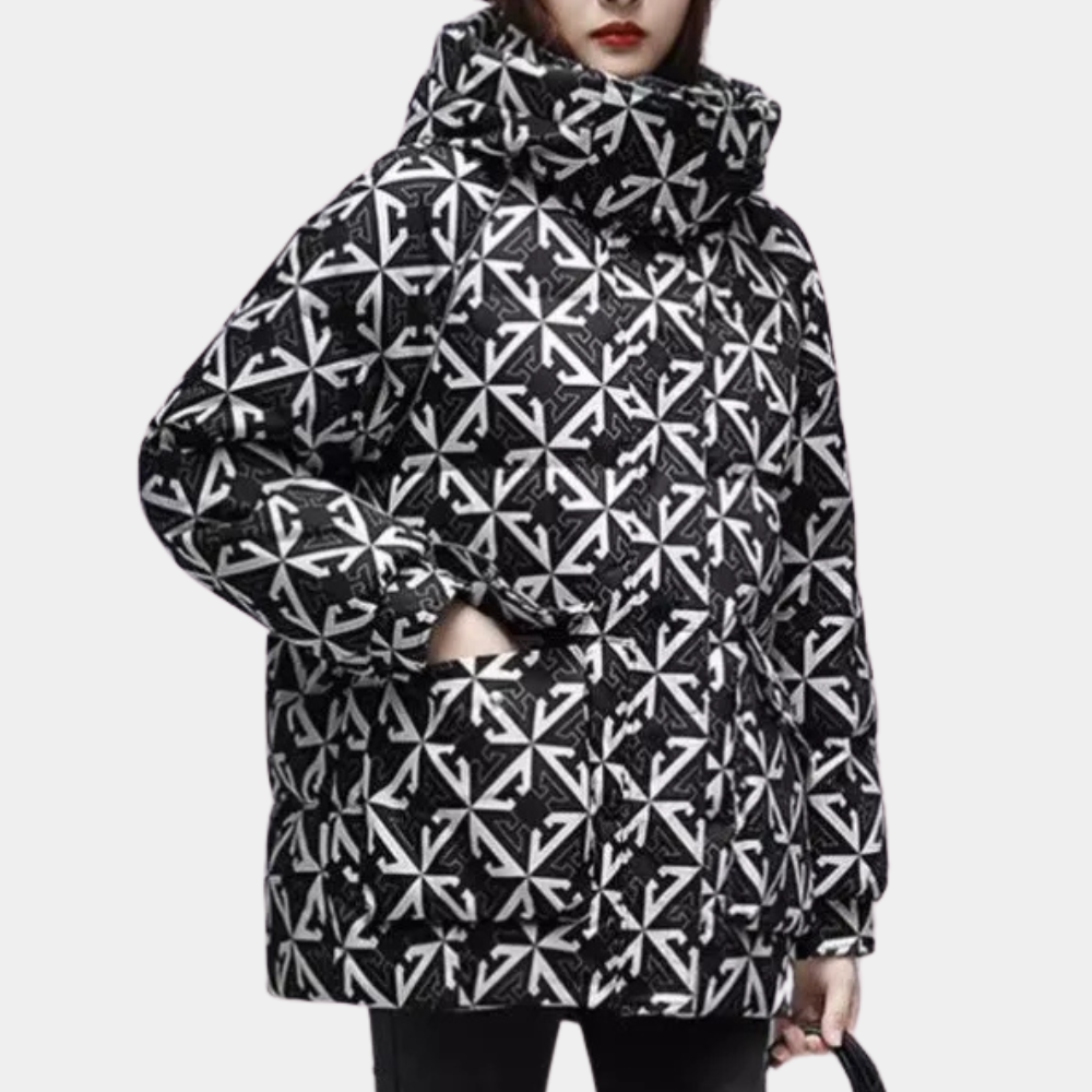 Elegante Damenwinterjacke Warm Gepolstert