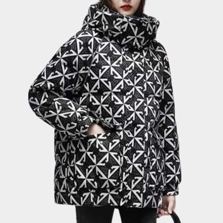 Elegante Damenwinterjacke Warm Gepolstert