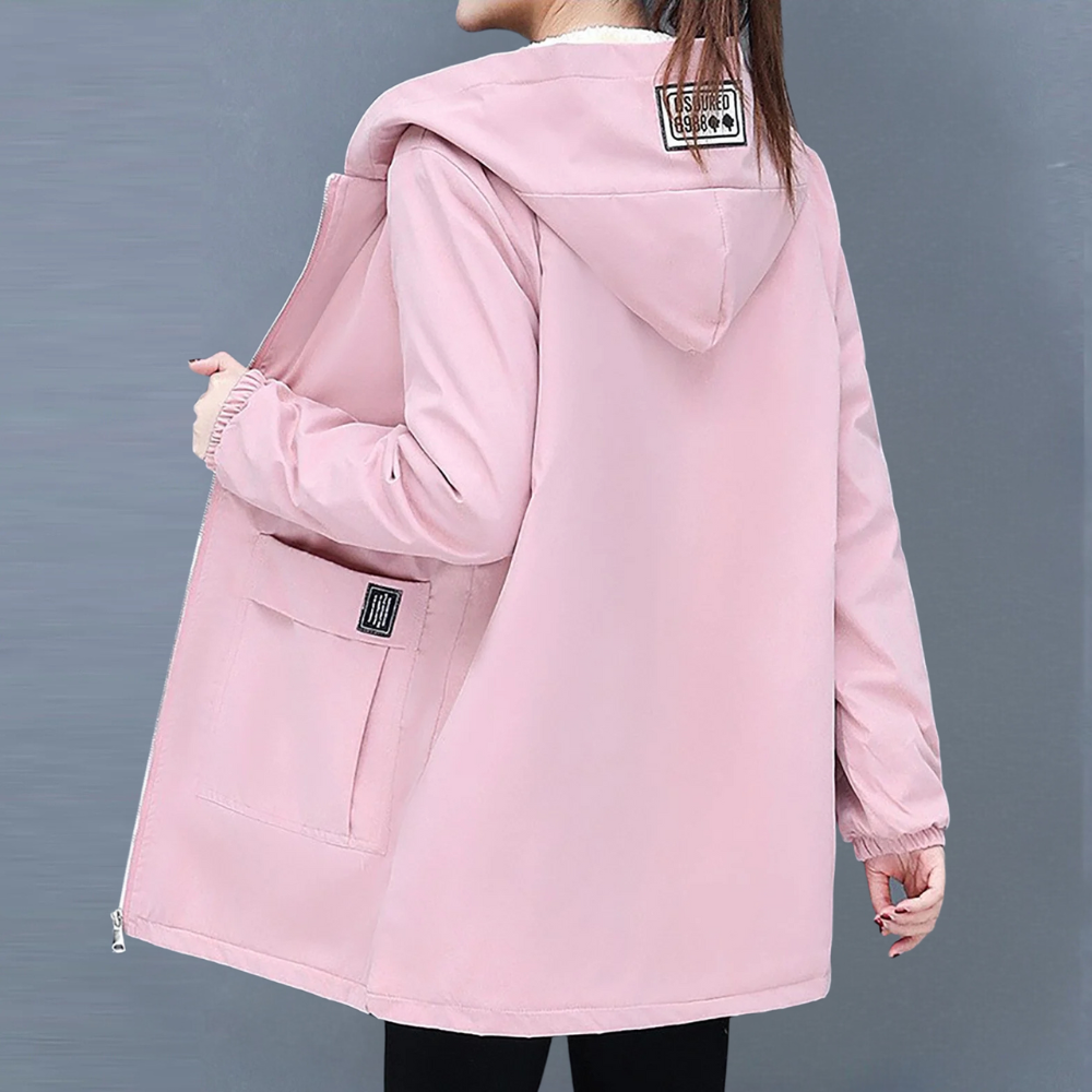 Stylische Damenjacke Winter Kapuze - IdealeKleiden