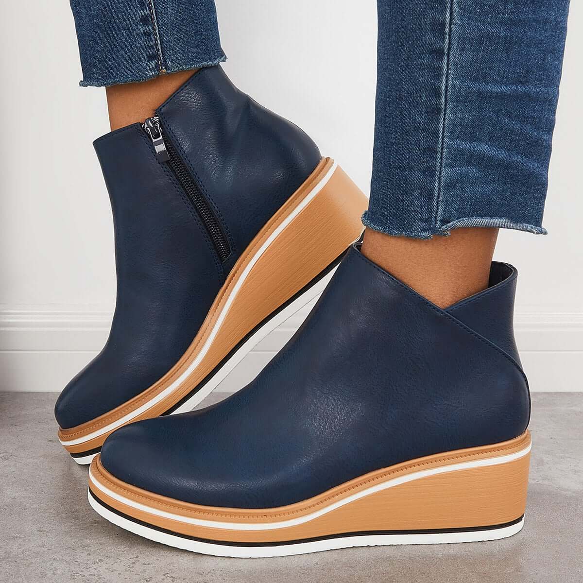 Stilvolle Stiefeletten Mit Reißverschluss Hoher Absatz