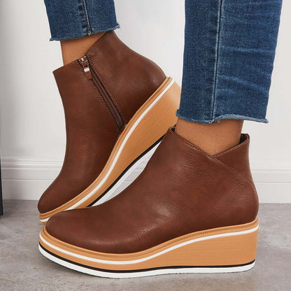 Stilvolle Stiefeletten Mit Reißverschluss Hoher Absatz