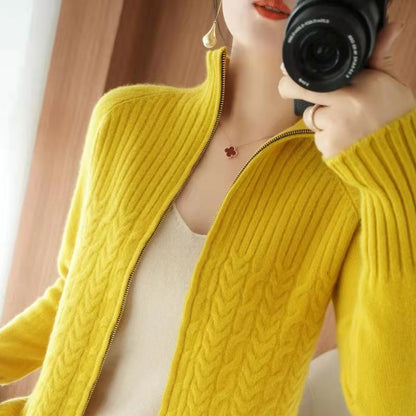 Damen Cardigan Kaschmir Weich Elegant