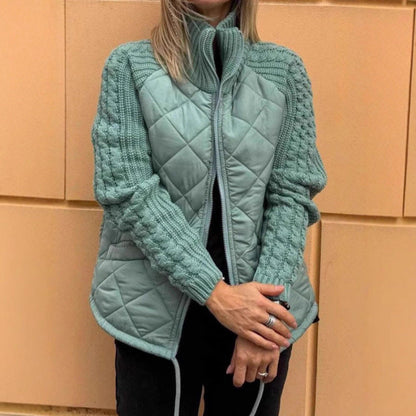 Weiche Steppjacke Damen Warm Strick