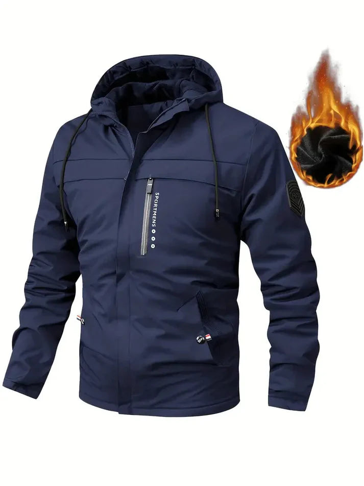 Herren Winterjacke Fell-lined Warm Isoliert mit Taschen