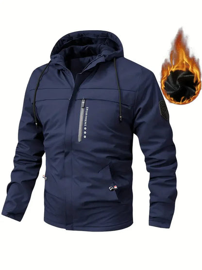 Herren Winterjacke Fell-lined Warm Isoliert mit Taschen