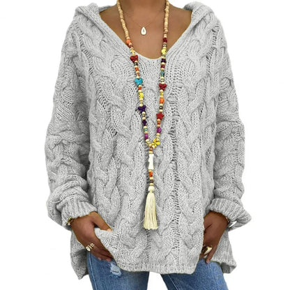 Stylische Damenhoodie V-Ausschnitt - IdealeKleiden