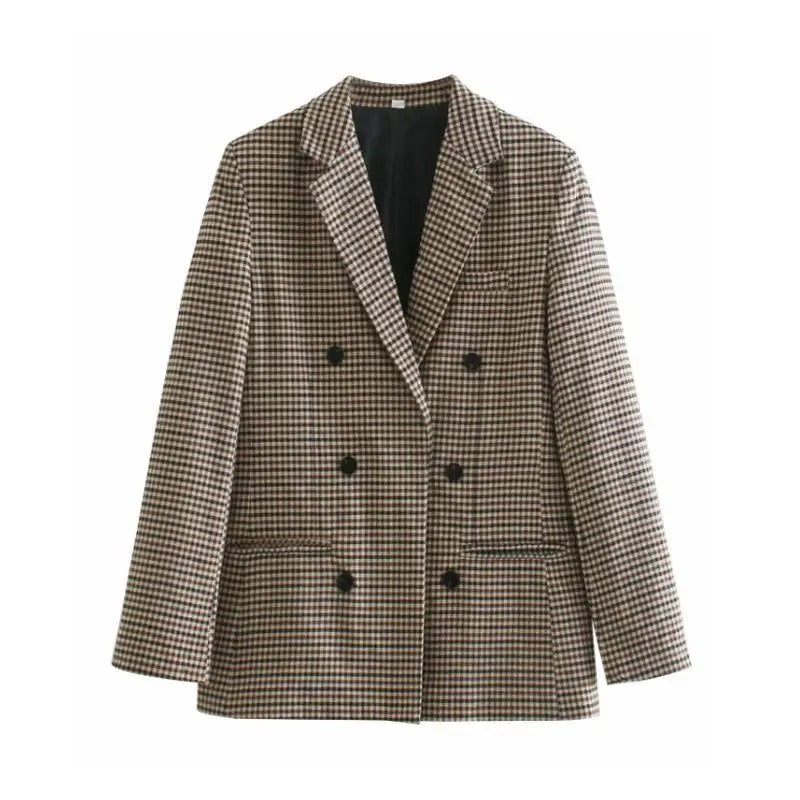 Eleganter Karierter Blazer Damen