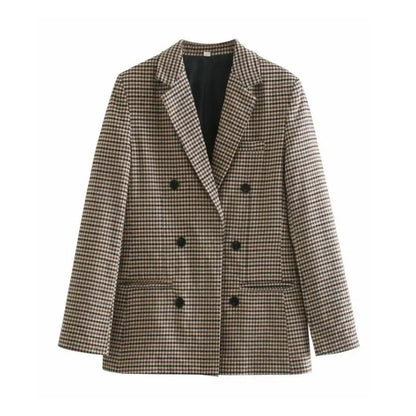 Eleganter Karierter Blazer Damen
