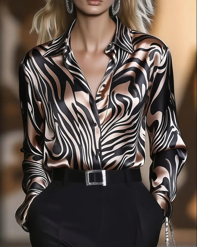 Stylisches Damenhemd Elegant Bedruckt
