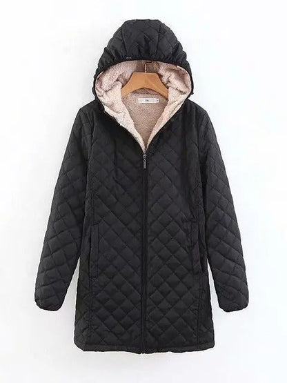 Warme Steppjacke Damen Kapuze