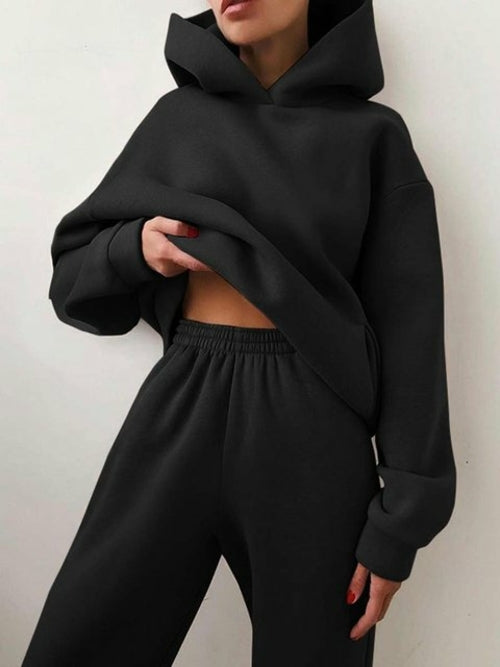 Warmes Winter-Outfit Kapuzenpullover Set