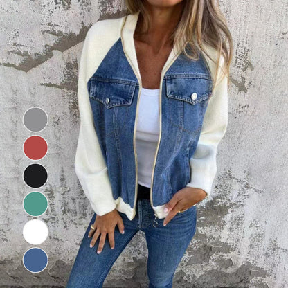 Stylistische Damen Jeansjacke Freizeit