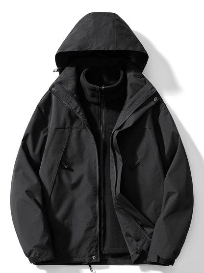Herren Winterjacke 3-in-1 Funktion Kapuze