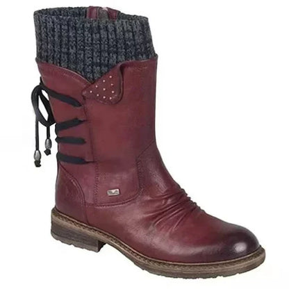 Modische Winterstiefeletten Zum Schnüren Elegant