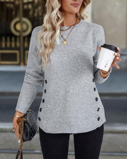 Elegante Bluse mit Knöpfen Damen