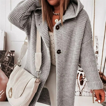Damen Kaschmir Cardigan Kapuzenpullover Luxus
