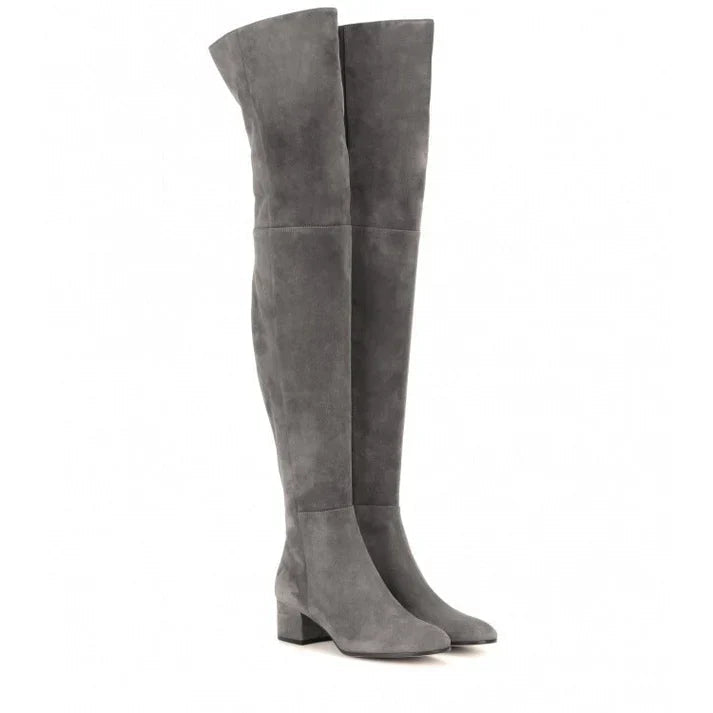 Damen Stiefel Quadratischer Absatz Chic