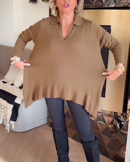 Elegante Bluse Langarm Oberteil